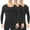 Black, variant on 3 Pack Lightweight Workout Shirts Mens Stretchy Long Sleeve Running Gym Shirts Body Shaper Slimming Quick Dry Tops Black, M