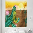 thumbnail image 1 of Cactus Tapestry, Cartoon Style Desert Setting Sun Chameleon on a Cactus Arid Country Barren Heath, Fabric Wall Hanging Decor for Bedroom Living Room Dorm, 5 Sizes, Multicolor, by Ambesonne, 1 of 1