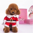Pet Christmas Costumes Dog Suit with Cap Santa Claus Suit Dog Hoodies
