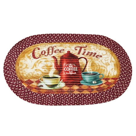 Old Fashioned Coffee Time Braided Accent Rug - Vintage Kitchen Decor for Coffee (Best Old Rpg Games)