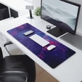thumbnail image 2 of Cosmic-Themed Gaming Mouse Pad – Non-Slip Rubber Base, Large Size, Dazzling Galaxy Design, Stitched Edges Keyboard Mat & Desk Pad, 31.5x11.8in, 2 of 7