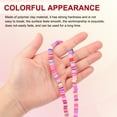 thumbnail image 3 of Uxcell Polymer Clay Beads Spacers, Round Flat Handmade Bead Spacer for Craft Home Decor Chain Bracelets Jewelry Making, Pink/Red/Blue Tone, 3 of 6