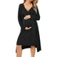 thumbnail image 2 of Ekouaer Maternity Nursing Gown and Robe Set Labor Delivery Nursing Nightgowns for Breastfeeding Pregnancy Clothes, 2 of 5