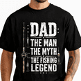 thumbnail image 3 of Mens Funny Dad T Shirts Dad The Man The Myth The Fishing Legend Fathers Day Graphic Tee for Men Fisherman Graphic Tees, 3 of 6