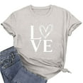 thumbnail image 7 of MOJOGO Spring Summer T Shirts for Women Loose Love Printed Valentines Tees Casual Short Sleeve Crewneck Top for, 7 of 7
