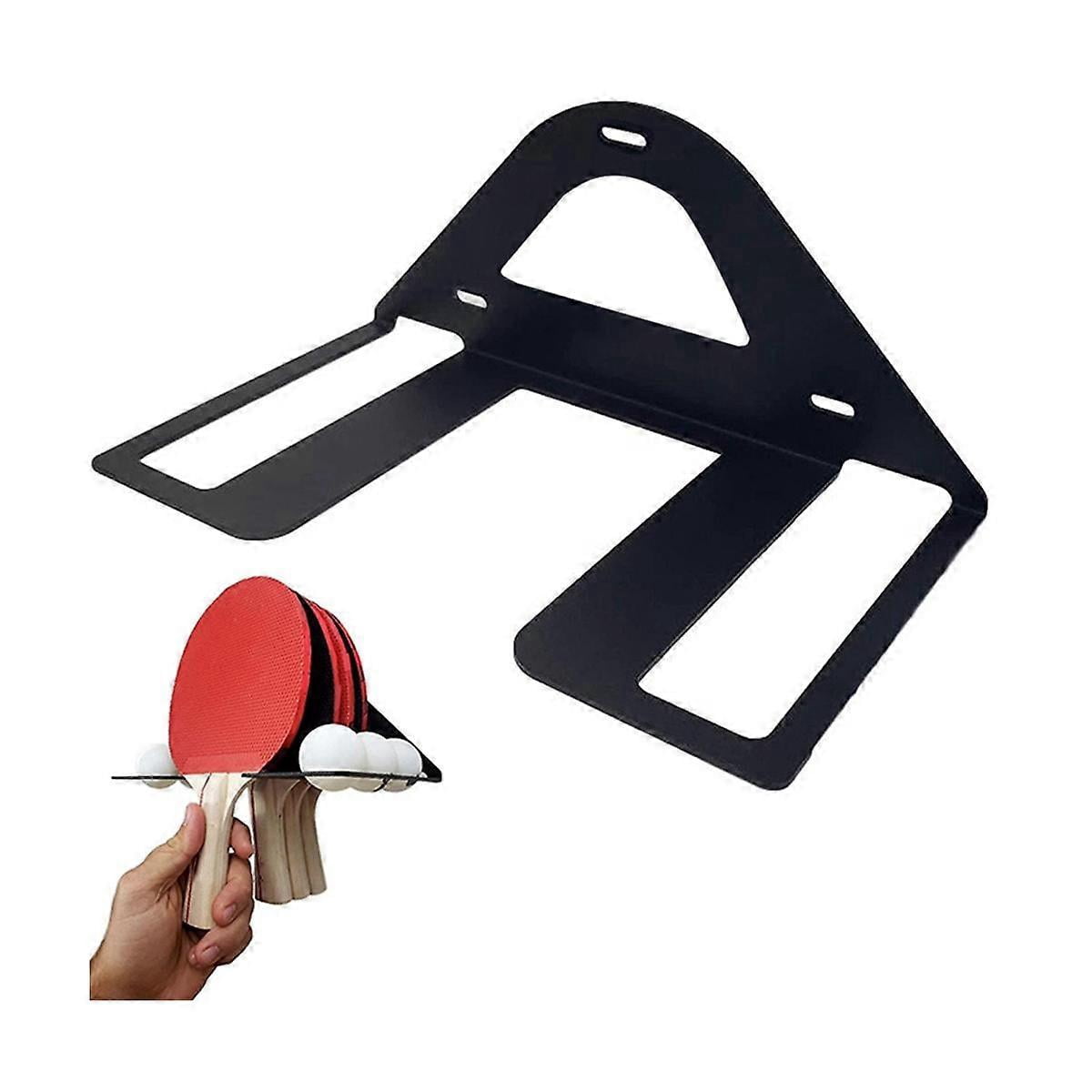 Table Tennis Paddle Holder, Pings Pong Ball Holder - Table Tennis Racket Display Stand with Ball Ho