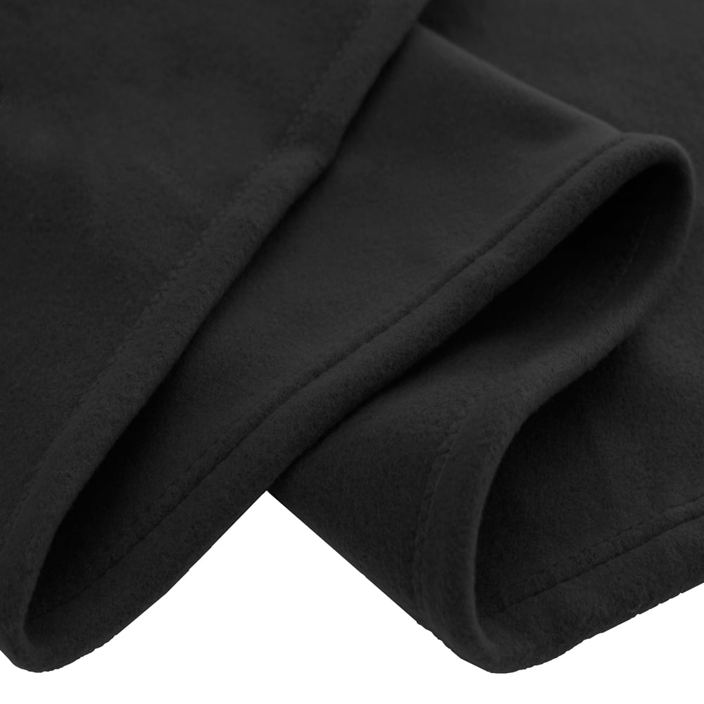 Polar Fleece Cozy Bed Blanket - Hypoallergenic Premium Poly-Fiber Yarns, Thermal, Lightweight Blanket (King, Black)