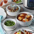 thumbnail image 2 of Assiette à Casserole Ronde de 8 Pièces avec Couvercles - Français Blanc, 2 of 4