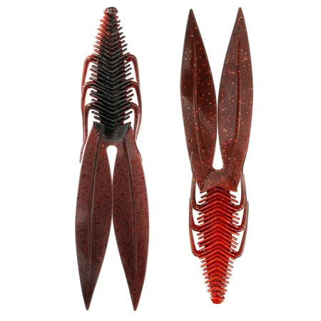 6th Sense – Bodega – Soft Plastic Creature Bait – Bass Fishing – Twin Ridge Tail Action – Made in The USA ( Wild Lava Craw 4.8 (6/pk))