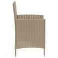 thumbnail image 3 of vidaXL Chaises de Jardin avec Coussins 4 Pcs Rotin Synthétique Beige, 3 of 5