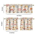 thumbnail image 6 of Kitchen Curtains 24 Inch Short - 3 Panel Set, Rod Pocket Window Curtain with Boho Vintage Mushroom Print, 100% Polyester for Farmhouse, Cafe, Kitchen, Bedroom, Easy Wash, 6 of 6