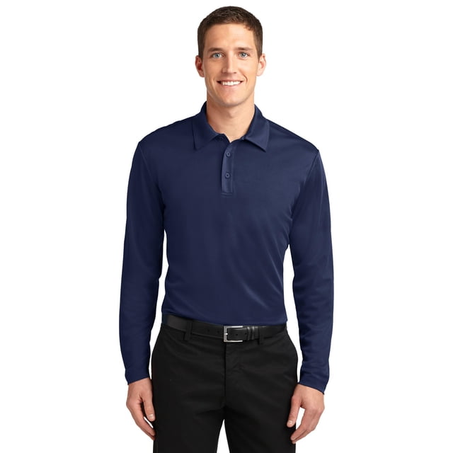 Port Authority Men's Silk Touch Performance Long Sleeve Polo. K540LS