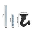 thumbnail image 4 of Uxcell Ceiling Hooks with Hardware Zinc Alloy Black 29x38mm 6Pcs for Hanging Plants, 4 of 6