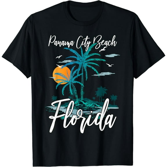 Family Vacation Retro Sunset Florida Panama City Beach T-Shirt