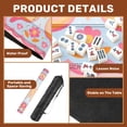 thumbnail image 6 of Travel Mahjong Mat 21" x 21" Butterfly Floral Retro Pastel Hearts Border Non-Slip Noise Reduction Mini Mahjong Tiles for Dominoes Poker Card, 6 of 6