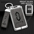 thumbnail image 2 of For Aito Card Key Case M5 M7 Protector Shell Keychain Keyless Bag Auto Accessories Zinc Alloy Leather Car Key Case Cover, 2 of 18