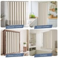 thumbnail image 5 of Beige Striped Waterproof Shower Curtain, Stall 36"x78" Washable Polyester Fabric Shower Curtains for Bathroom, Modern Farmhouse Beige White Stripes Decorative Bathtub Curtain Sets with Hooks, 5 of 9