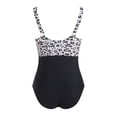 thumbnail image 5 of GEWSEY Women's One Piece Swimsuit Tummy Control Bathing Suit Cutout Tie Knot Swimwear (Dark Gray, S), 5 of 9