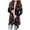 Black, variant on Unir Women Open Front Christmas Print Long Sleeve Flowy Hem Cardigan Reinforced Stitching Resistant Polyester Holiday Cover Up 1pc S-XXL True To Size