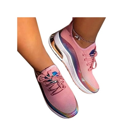 

Women Lace Up Breathable Trainers Sports Running Gym Sneakers Walking Jogging Shoes