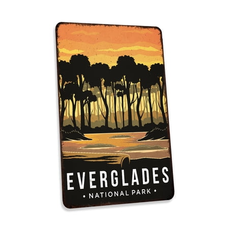 Everglades National Park Sign Vintage Looking Decorative Signs Home Décor Gift 8x12 Matte 108120086007