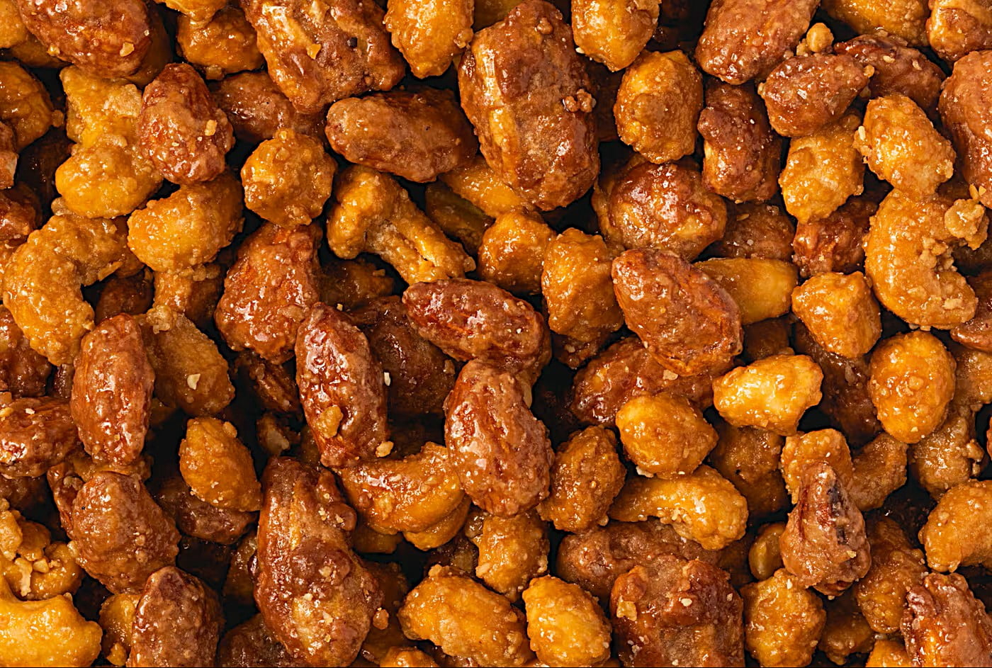 Snack Delights Old-Fashioned Butter Toffee Mixed Nuts (Bridge Mix) – Sweet & Crunchy Roasted Almonds, Cashews, Peanuts & Pecans, 2 lb Resealable Bag
