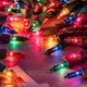 thumbnail image 2 of 200 luces navideñas rojas, paquete de 2 hebras de mini cadena incandescente certificada UL de 21 pies y 100 unidades, 2 of 5