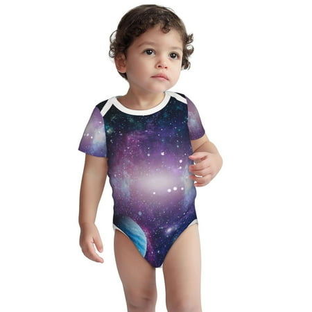 

Kdxio Planets Stars And Galaxies1 Pattern Unisex Baby Cotton Short Sleeve Bodysuits-2 Years