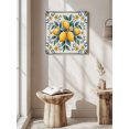 thumbnail image 6 of Wall Art Prints, Yellow Blue Lemon Framed Canvas Prints for Bedroom Living Room Bathroom Office, Summer Botanical Watercolor Gallery Wrap Wall Art Poster for Gifts Home Decor 20"x20", 6 of 9