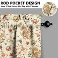 thumbnail image 5 of Rod Pocket Kitchen Curtain Set 3-Piece, 27.5x36 Inch Valance & Tier Drapes, Polyester Pongee Cafe Curtains for Living Room, Bathroom, Farmhouse Rustic Country Window Treatments., 5 of 6