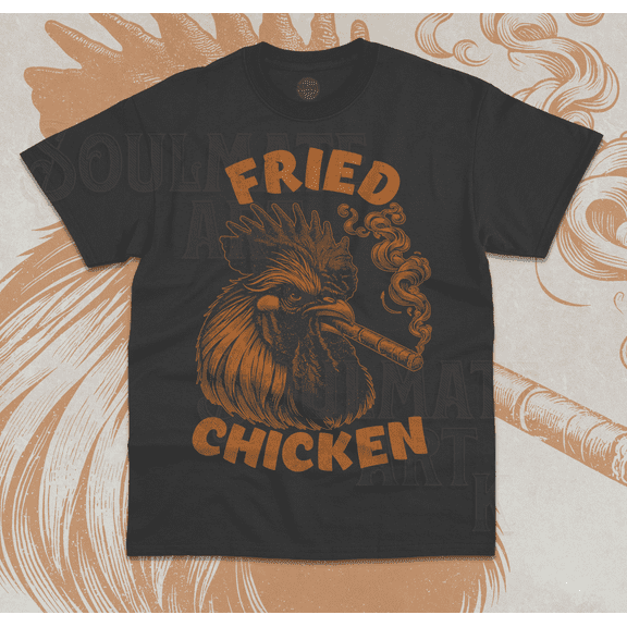 Fried Chicken Funny T-Shirt Meme Chicken Lover Smoking Hot 90s Unisex Shirt
