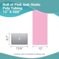 thumbnail image 4 of Anti-Static Poly Tubing Roll 12 Inch x 500 Ft. Heavy-Duty Poly Tubing Roll 6 mil Thick for Packaging, Storing Electronic Components. Amine Free Poly Bag Tubing for Industrial Applications, 4 of 7
