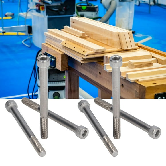 M10 Stainless Steel Hex Socket Bolts 10Pcs A2-70 with Various Sizes, Easy to Store and Identify for Industrial Machinery, Designed for Insulating Materials, Suitable for DIY