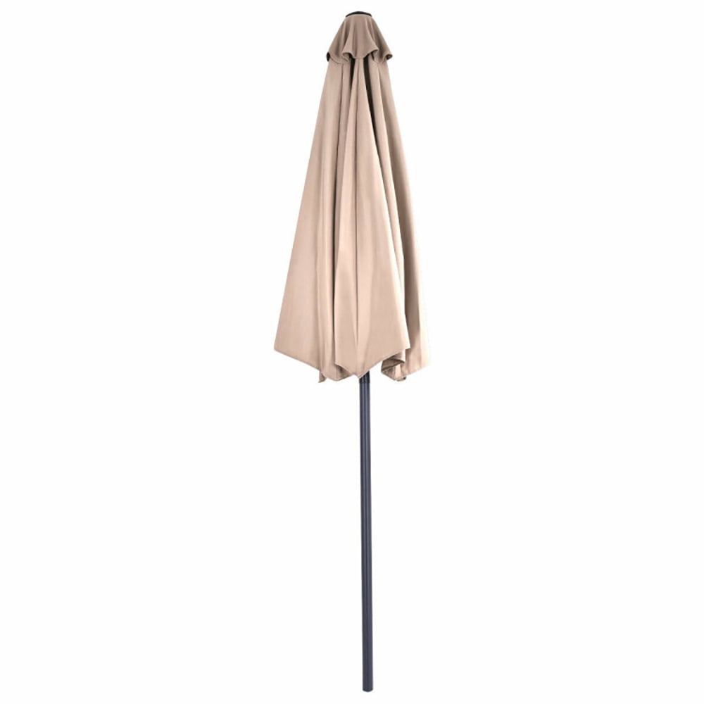 Aimee Lii 9Ft Patio Bistro Half Round Umbrella, Table Umbrella Outdoor Patio, Beige