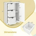 thumbnail image 4 of Giantex Floor Cabinet, Storage Cabinet w/3 Drawers & 1 Cupboard, Great for Bathroom, Living Room, Dining Room, White, 4 of 8