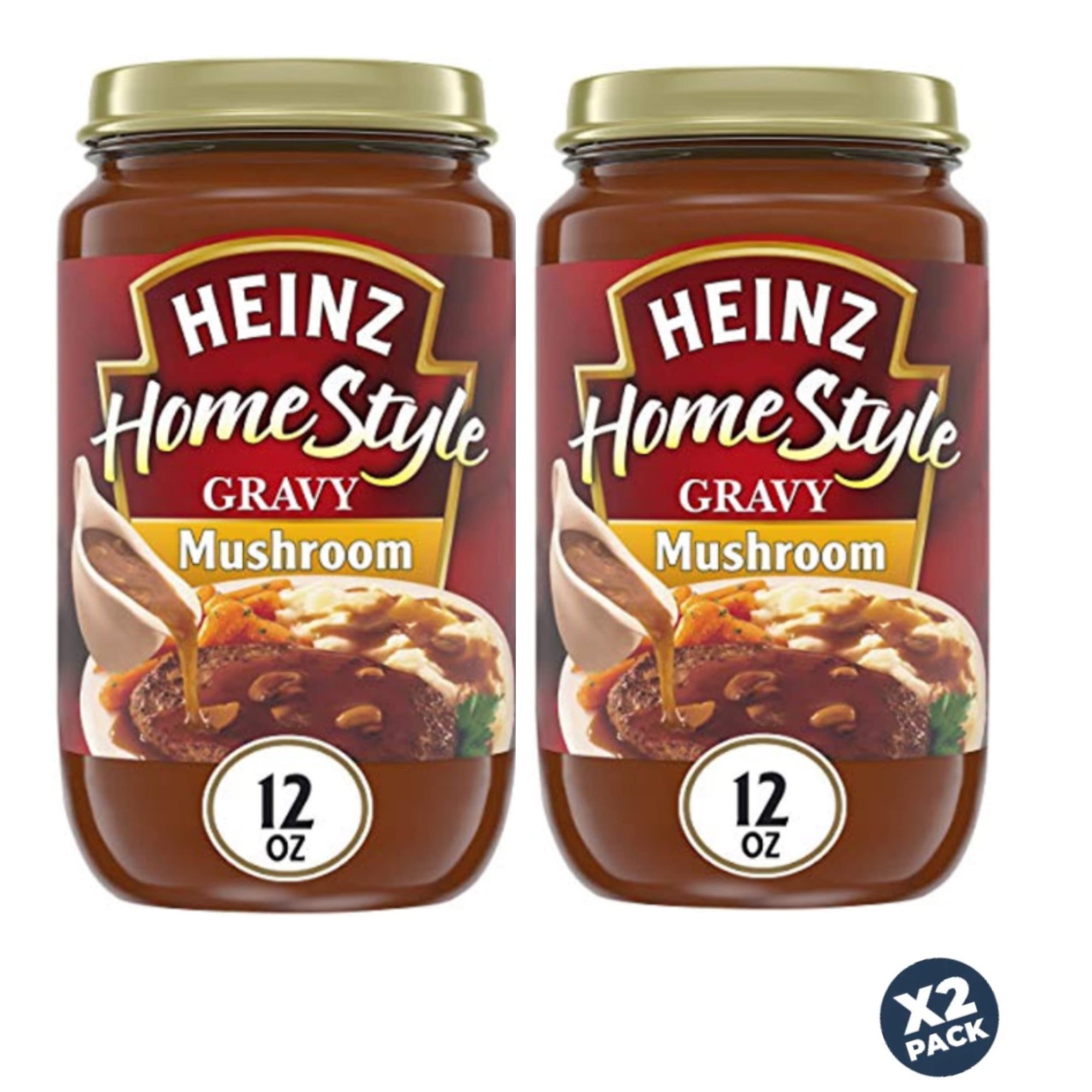 Heinz Homestyle Mushroom Gravy 12 Oz Jars, Pack 2