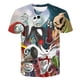thumbnail image 3 of Camisetas de Halloween de Disney, pesadilla antes de Navidad, Jack Skellington, estampado 3D, camiseta de gran tamaño a la moda para hombres y mujeres, camisetas para niños, 3 of 4