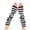 Black and white, variant on Soft Acrylic Striped Arm Warmers Oversleeve Half Finger Gloves For Winter Cycling Office Use