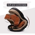 thumbnail image 6 of Visionreast Men Sandals Leather Outdoor Hiking Sandals Waterproof Athletic Sports Sandals Fisherman Beach Shoes Closed Toe Water Sandals, 6 of 7