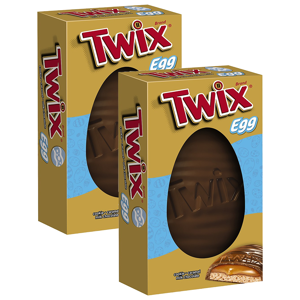 (2 Pack) Twix, Easter Caramel Cookie Candy Bar Easter Egg CenterCt, 5