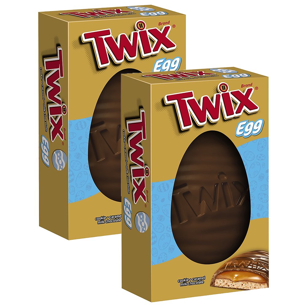 (2 Pack) Twix, Easter Caramel Cookie Candy Bar Easter Egg CenterCt, 5
