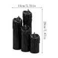 thumbnail image 3 of Clearance! Halloween Drip Candle Figurines, Gothic Resin Faux Wax Candle Set Tabletop Decoration, Black Spooky Candle Decor for Mantel Shelf Party Home Decor, 3 of 5