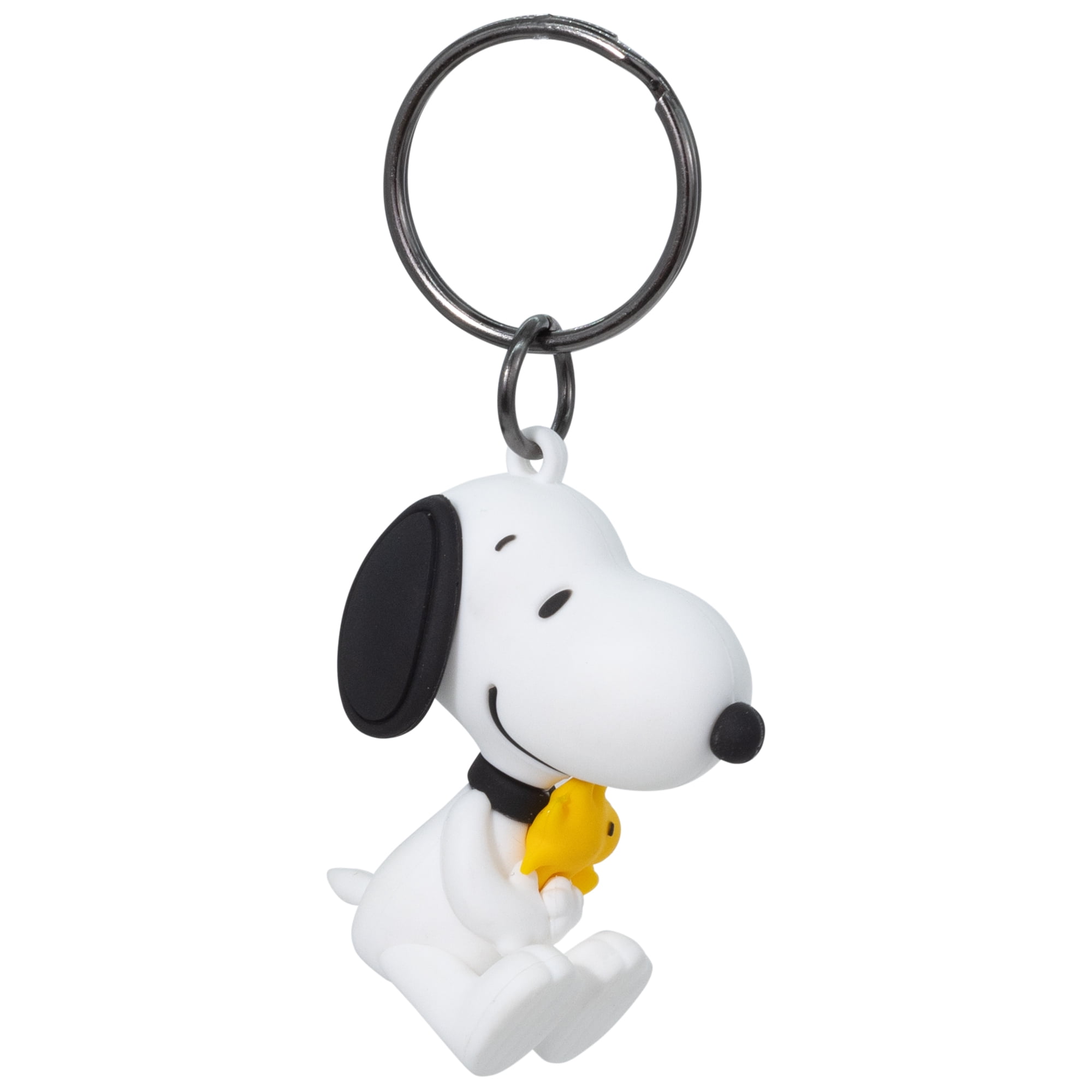 Yupbizauto Peanuts Snoopy & Woodstock 3D Keychain with Little Tree Air Freshener – Officially Licensed Car Key Ring Bundle Gift Set for Bags, Keys & Backpacks