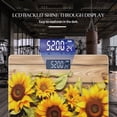 thumbnail image 3 of High Precision Body Weight Scale Smart Bathroom Scales with Large LCD Display(400lbs),Decorative for Bedroom-Beautiful Sunflowers On Wooden Background, 3 of 4
