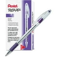 thumbnail image 3 of Pentel R.S.V.P. Stick Ballpoint Pen, .7mm, Trans Barrel, Violet Ink, Dozen -PENBK90V, 3 of 5