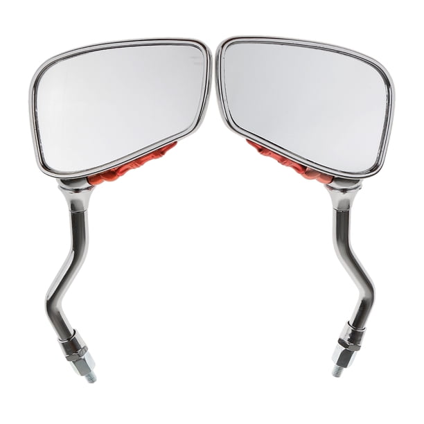 1 Par de Espejos de Visión Trasera Patrón Mano para Moto Motocicleta Cristal Color Rojo Soledad Espejos retrovisores de motocicleta