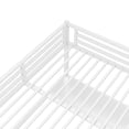 thumbnail image 6 of Harper & Bright Designs Queen Size Metal Loft Bed with Desk, Loft Bed Frame with Power Outlet and LED Lighted for Boys and Girls, White, 6 of 11