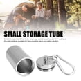 thumbnail image 3 of Small Storage Tube, Sturdy and Lasting Aluminum Alloy Lightweight Design Keychain Container Whistle Rope  for Travel for Hooks Cables Seasonings Black,Red,Silver, 3 of 7