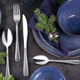thumbnail image 5 of 24 Piece Cutlery Set, Stainless Steel Hammered Flatware Set Service for 6, Include Knife Spoon Fork, Mirror Polished & Dishwasher Safe, 5 of 5