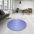 thumbnail image 3 of Ahgly Company Indoor Round Patterned Blue Angel Blue Area Rugs, 8' Round, 3 of 6